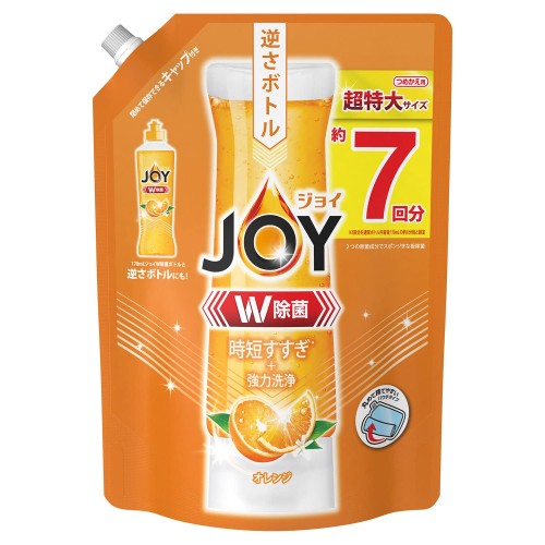 ジョイ PG W除菌 食器用洗剤 オレンジ 詰め替え 910mL画像