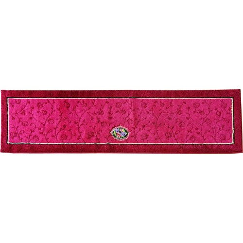 オカ(OKA) シェニールロゼ キッチンマット 約45cm×180cm ピンク (日本製 吸着 高級ウィルトン)