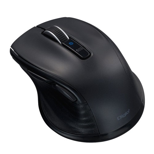 Digio2 F_line 5ボタンBlue LED マウス 小型 無線 Bluetooth 静音 ブラック 48399