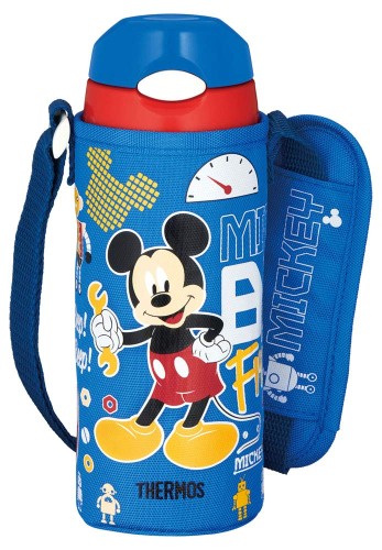 サーモス 水筒 真空断熱ストローボトル 400ml ミッキー ブルーレッド 保冷専用 FHL-402FDS BL-R