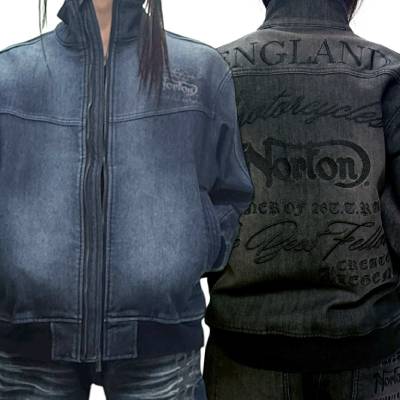 新作!!【NORTON(ノートン)メンズ】 防風 ストレッチ スタンドネック 畝刺繍 デニムジャケット 261N1600｜FREE-GUY(フリーガイ)アパレル 服 ファッション