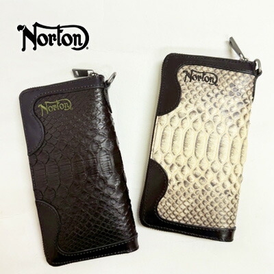 【NORTON(ノートン)メンズ】パイソン レザー ロング ウォレット 財布　252N8200｜FREE-GUY(フリーガイ)アパレル ファッション