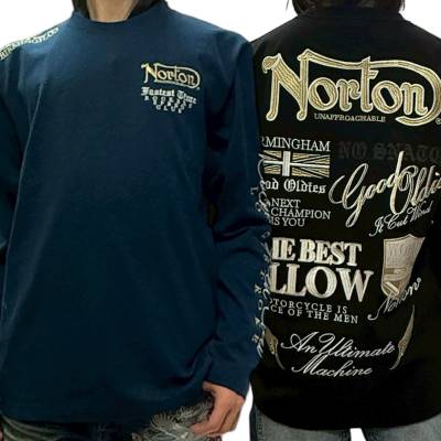 新作!!【NORTON(ノートン)メンズ】ゴールド刺繍 MAX ロンT 261N1101｜FREE-GUY(フリーガイ)アパレル 服 ファッション