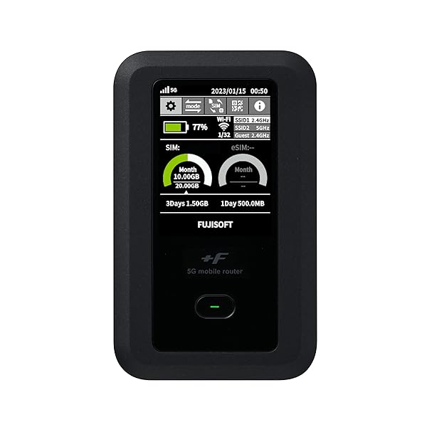 富士ホンブルグ帽(Fujisoft) 5G相応うWi-Fiモバイルルーター +F FS050W