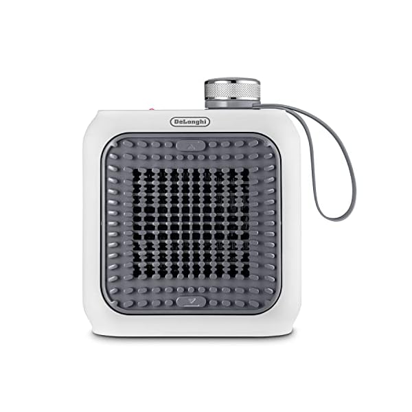De'Longhi (デロンギ) ファンヒーター カプスーラデスク HFX12D03-SB セラミックヒーター 足もと・手さき イタリアンデザイン 静音 コンパクト 独自グリッド設計 取り外し可能フィルター [ストーンブルー] デロンギファミリー登録｜palsamyuk　店