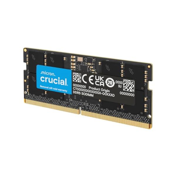 Crucial ランダムアクセス記憶装置 32GB DDR5 5600MHz (または5200MHzまたは4800MHz) ノートパソコンメモリ CT32G56C46S5。