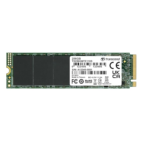 トランセンドジャパン Transcend PCIe M.2 SSD (2280) 256GB NVMe PCIe Gen3 x4 3D TLC採用 5年 TS256GMTE110S
