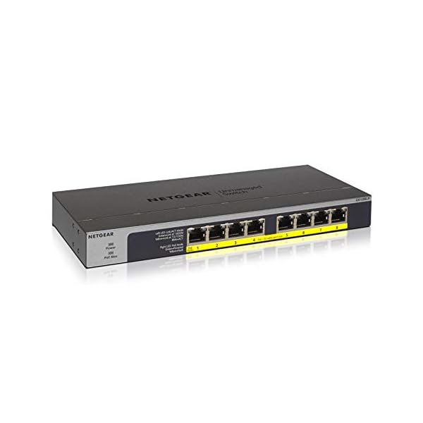 【正規品】 ネットギア NETGEAR スイッチングハブ 8ポート 1G PoE+ (60.5W) 金属筐体 静音ファンレス リミテッドライフタイムハードウェア アンマネージスイッチ GS108LP-100AJS｜palsamyuk　店
