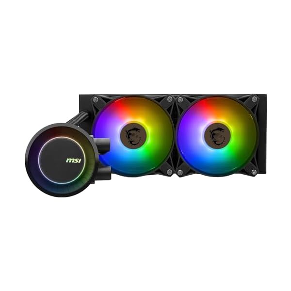 MSI 水冷クーラー MAG CORELIQUID E240 【LGA1700/AM5対応】240mmラジエーター搭載270度回転ロゴ 静音 ARGB FDBファン搭載 FN1963｜palsamyuk　店 11,780円