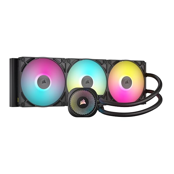 CORSAIR iCUE LINK TITAN 420 RX RGB 水冷中央処理装置冷房装置 静音腹積もり RX140気違い積み上げる LGA1851/1700 AM5/AM4相応う 黒いこと CW-9061019-WW