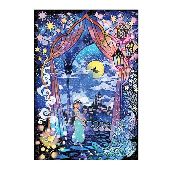 テンヨー(Tenyo) 【日本製】 500ピース ステンドアート ぎゅっとシリーズ ジグソーパズル ディズニー アラジン 自由を感じて… (25×36cm) DSG-500-639 サービスカード付き画像