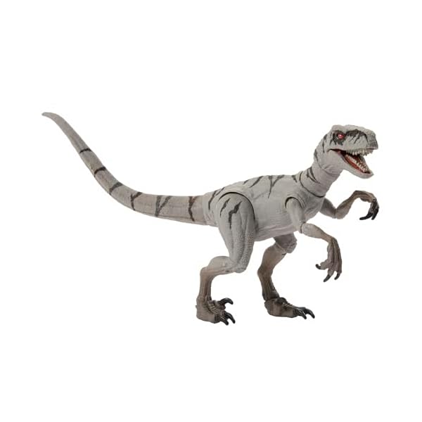 マテル ジュラシックワールド(JURASSIC WORLD) ハモンドコレクション アトロキラプトル（ゴースト） フィギュア 恐竜 おもちゃ 動く 大きい 全長:約17.5cm 8歳から グレー JDJ06
