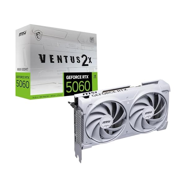 MSI GeForce RTX 5060 8G VENTUS 2X OC WHITE グラフィクスゲーム盤 VD9186