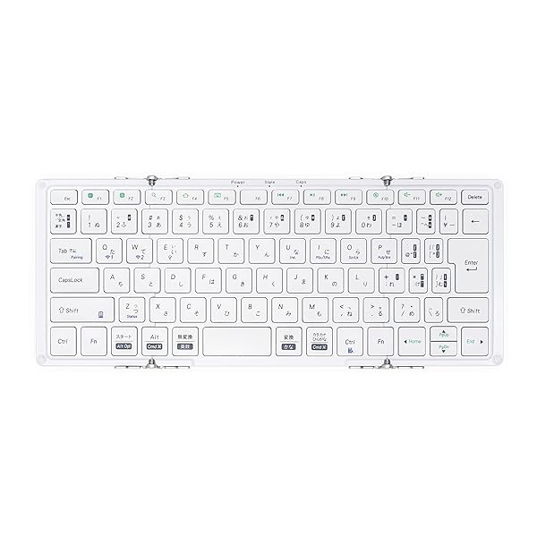 Mobo モボ(Mobo) 鍵盤 MOBO Keyboard 2 Bluetooth 5.1 日本語申し合わせ USB-C 折りたたみ型 専用容れもの兼照明ランプ 付き添い人 しろがね色/白いこと AM-K2TF83J/SLW