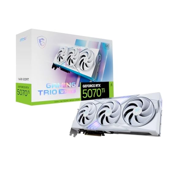MSI GeForce RTX 5070 Ti 16G GAMING TRIO OC WHITE グラフィクスゲーム盤 VD9040