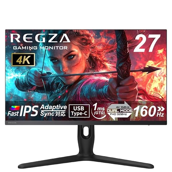 REGZA ゲーミングモニター 27in 4K 160サイクル/FHD 320サイクル デュアル流行り物 1ms(GTG) HDR400 Fast IPS USB Type-C相応う Adaptive Sync HDMI相応う RM-G277R