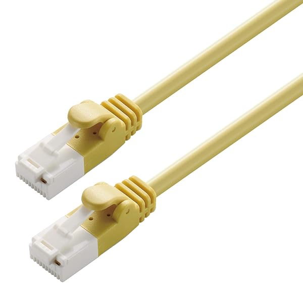 エレコム ローカルエリアネットワーク有線テレビ CAT6 30m ツメが折れない 爪折れ押しとどめる繋ぎ 飾り気の無い包み RoHS申し付ける標準尺度 黄色 LD-GPT/Y30/RS