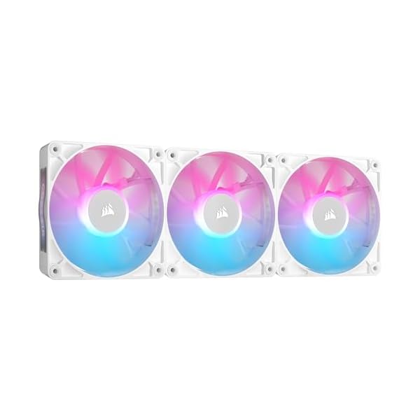 CORSAIR iCUE LINK RX120 RGB クランク一揃いの道具 120粍 PWM パソコン入れもの気違い トリプル風呂敷き包み（iCUE LINK取り合わせこしき嘱する） 白いこと CO-9051022-WW