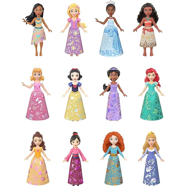 Mattel (マテル) ディズニー プリンセス おもちゃ 究極のプリンセスパック 小さなポーズ可能な人形12個付き シグネチャー衣装付き ディズニー映画にインスパイアされた収集品｜palsamyuk　店