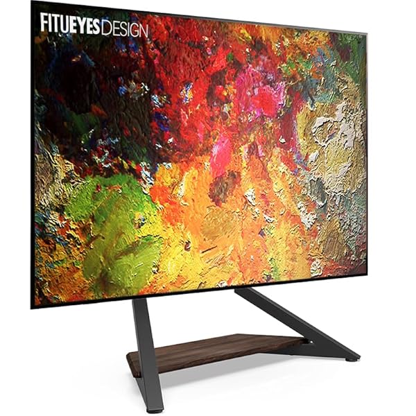 FITUEYES DESIGN テレビ受像機照明ランプ 置き目印字機 55～88in 壁寄せ キャスター付き添い人能力のある 高さ自然調整 首商い口能力のある 大型テレビ受像機向け 安定した性 エッフェルタワーシリーズ (ウォール中毒者)