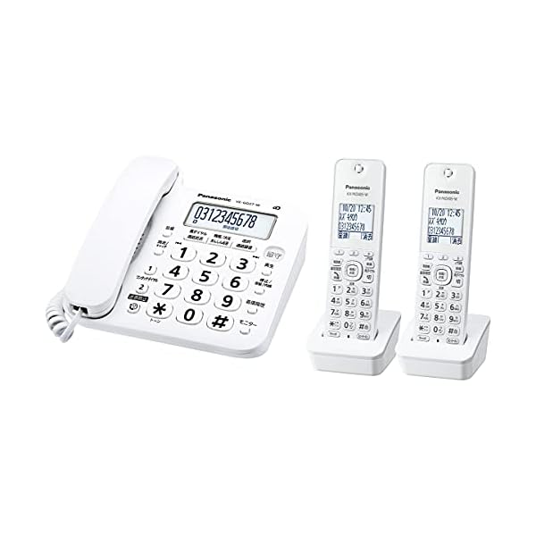 パナソニック コードレス電話(子機2台付き添い人) 白いこと VE-GD27DW-W