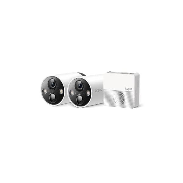 TP-Link フルワイヤレス ネットワークカメラ 屋外 ペット 防犯 2K QHD 照明 ライト 搭載 音声通話可能 ハブ搭載 メーカー1年 カメラx2+ハブ1セット IP65準拠 Tapo C420S2/A|palsamyuk 店