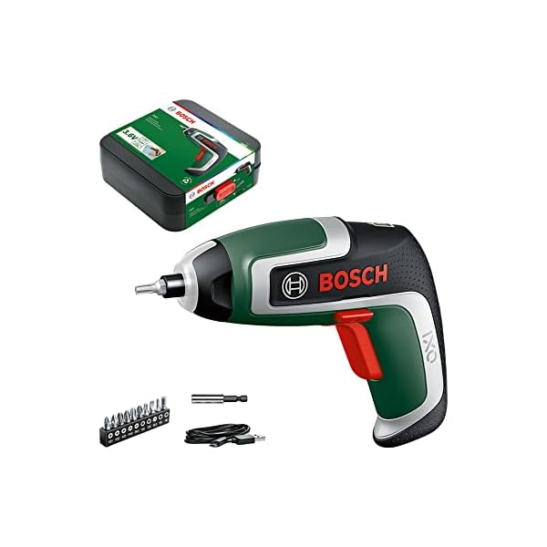 BOSCH(ﾎﾞｯｼｭ) コードレス１番ウッド (本体のみ、ビット仕掛ける（10本）、マグネットビットホルダー、マイクロUSB有線テレビ（Type-B）、キャリングケース) IXO7