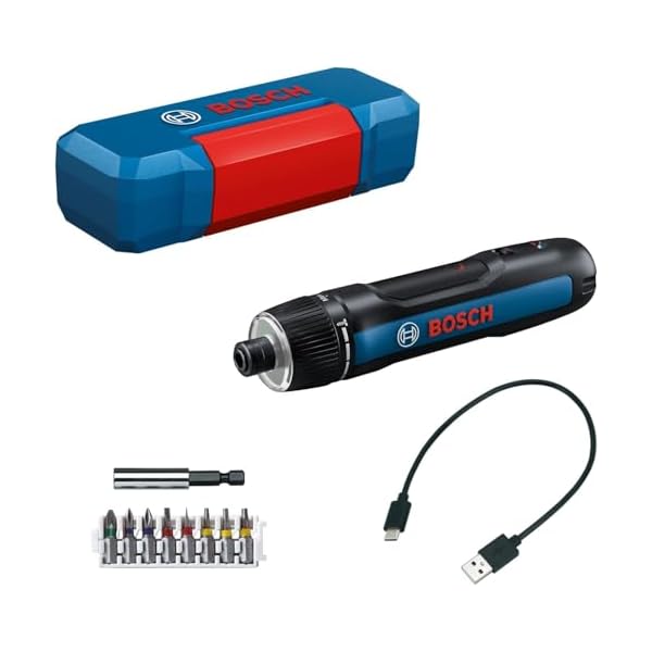Bosch Professional(ボッシュ) 3.6Vコードレス 電動 １番ウッド (１番ウッドビット8本・取りひろげるビット保持者・専用入れもの・USB Type-C有線テレビ付) BoschGO3