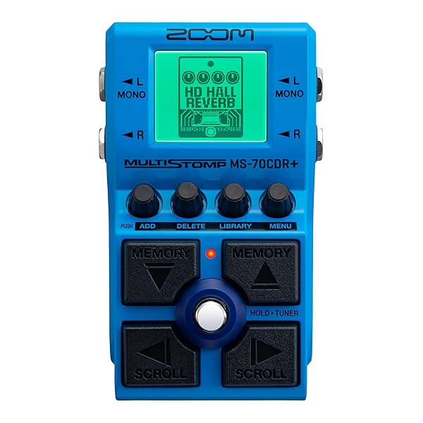 ZOOM ズーム MS-70CDR+ マルチストンプペダル ブルー 青 149種類の空間系エフェクト内蔵 コーラス、ディレイ、リバーブ中心｜palsamyuk　店