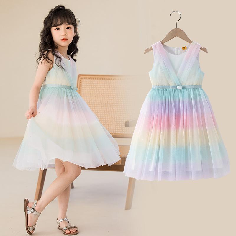 チュール ワンピース キッズ 韓国子供服 ドレス ガールズワンピース ノースリーブ 女の子 ワンピース チュチュスカート 子供服 ドレス 発表会