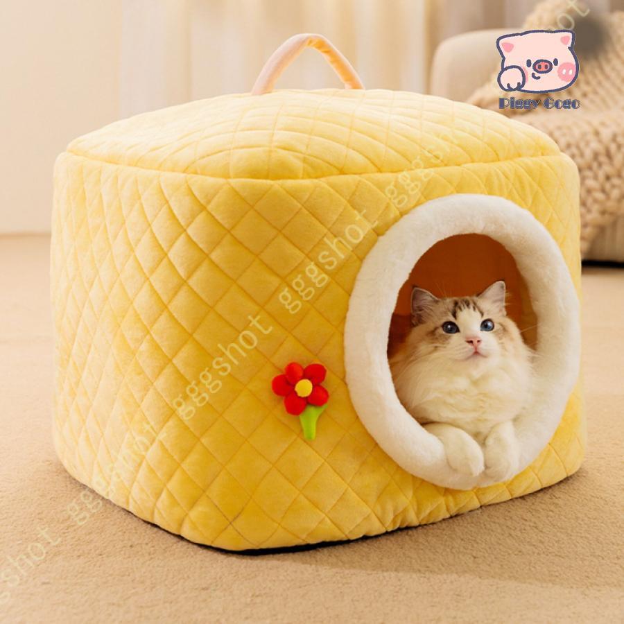 ペットハウス 猫ハウス 猫 ベッド ペットベッド キャットハウス 冬 ドーム 猫用ベッド 洗える 通年 おしゃれ 小さめ ねこハウス ドーム型 小型犬 猫用 犬用