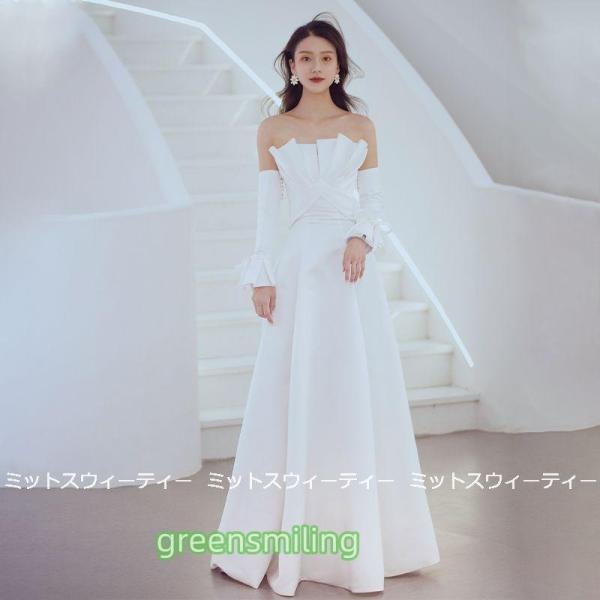 御芽出度お召しもの 二次会 前撮り 挙式 花嫁御寮 映し絵 オフショルダー 御芽出度 御芽出度 寄りあいお召しもの ロング 後撮り 空蝉購入注文 気が大きい大きさ 白