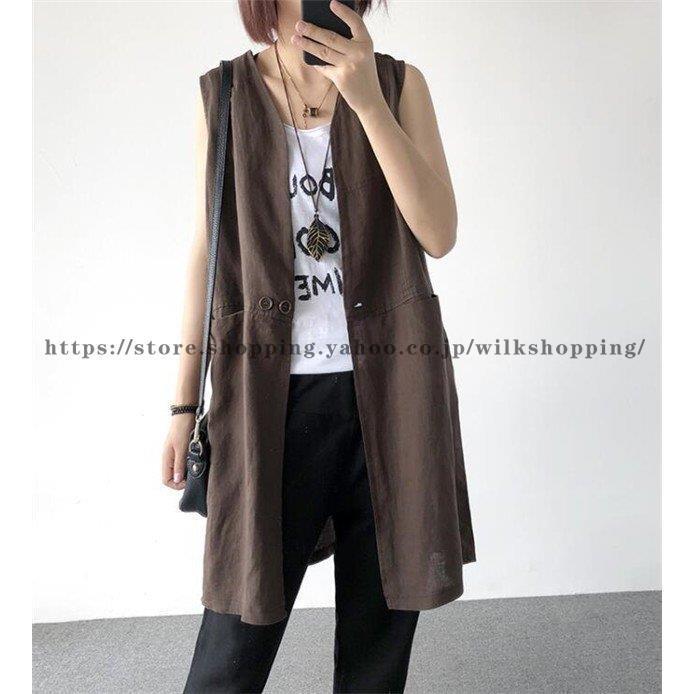楽天市場】ジレベスト レディース カーディガン ロング シフォン