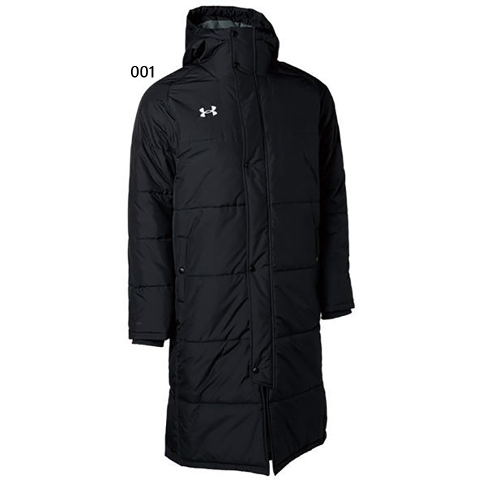 UNDER ARMOUR - UNDER ARMOUR ベンチコート 中綿 ロゴ スポーツ 防寒 M 黒 UNDER ARMOUR アンダーアーマー ウェア 野球 アウター ウエア UA