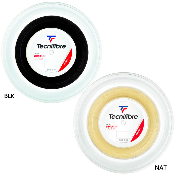長さ200m テクニファイバー メンズ レディース デュラミックス DURAMIX テニス用品 ガット ストリング 硬式テニス ブラック 黒 送料無料 tecnifibre 02RDU125XB 02RDU125XN 02RDU130XB 02RDU130XN