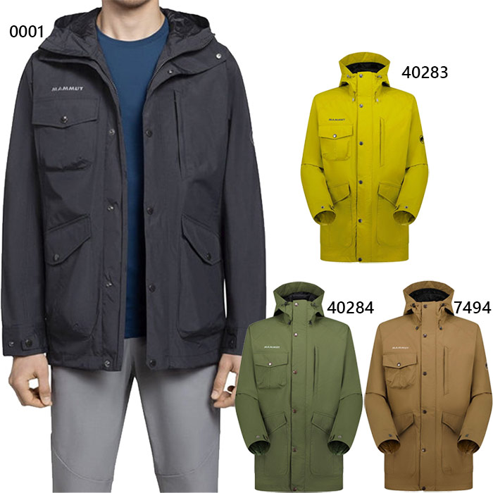 マムート メンズ マウンテン パーカーMountain SO Parka アウトドアウェア トップス 長袖 防水 キャンプ ジップアップ ブラック 黒 ブラウン イエロー カーキ 茶色 黄色 送料無料 Mammut 1011-01950