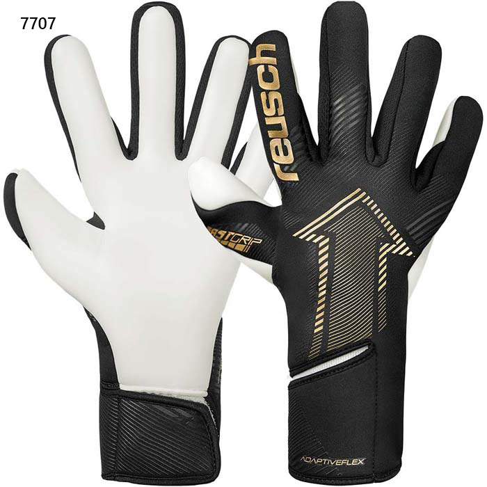 ロイシュ メンズ レディース ファストグリップ ゴールド サッカー ゴールキーパーグローブ GK手袋 ブラック 黒 送料無料 reusch 5570100