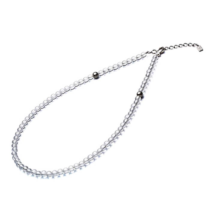 50cm ファイテン メンズ レディース 水晶ネックレス 5mm玉 ネックレス チタン 磁気アクセサリー チタンネックレス 磁気ネックレス 水晶 送料無料 phiten AQ808053|スポーツゴリラ