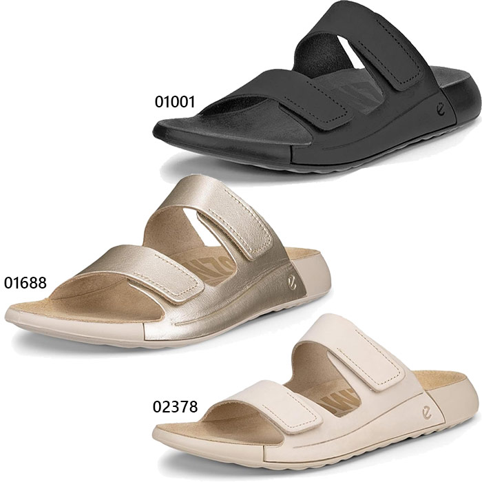 エコー レディース ヌバック2ストラップサンダル ECCO cozmo sandal サンダル シューズ ホワイト 白 ブラック 黒 ベージュ 送料無料 ecco 206823 13,277円
