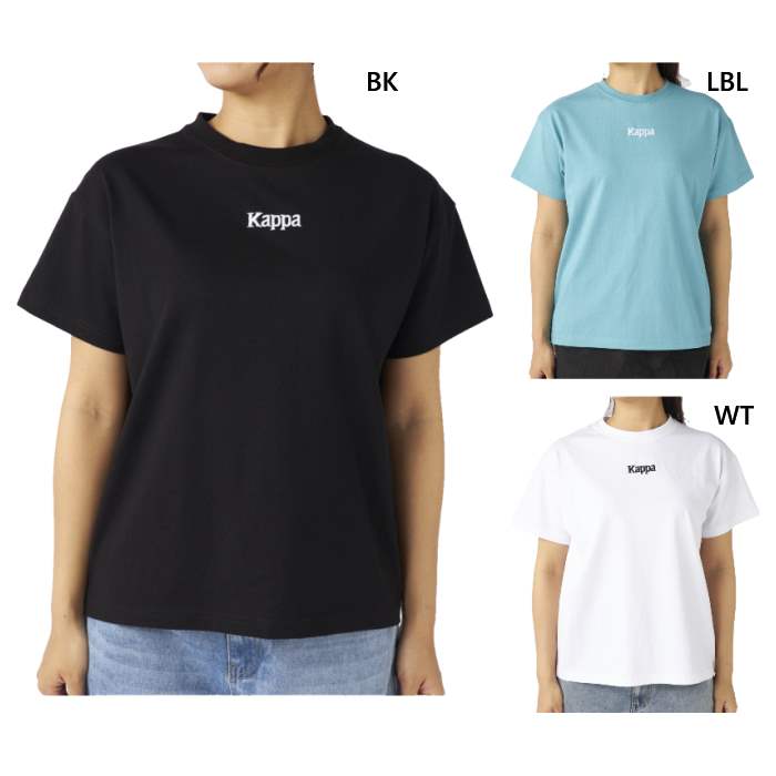 ◆カッパ コントロール レディース Tシャツ 半袖 プリント ブルー Kappa Kontroll Blueprint T-Shirt 303YNN0 741 otr2357 Kappa ◇カッパ コントロール レディース Tシャツ 半袖 プリント