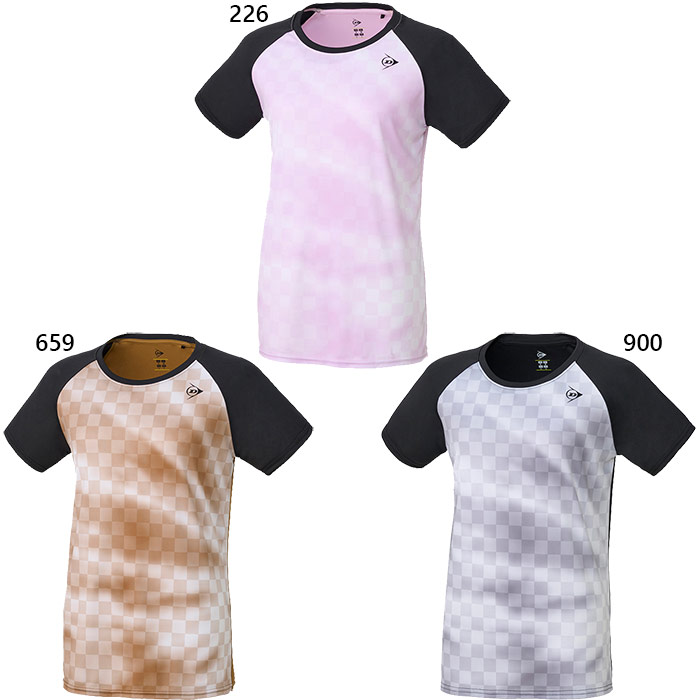 ダンロップ レディース お坊っちゃん 取り組みプルオーバー GAME SHIRT 庭球 バドミントンお召しもの トップス 半袖 黒いこと 黒 赤銅色 サクラ色 赤銅色 貨物輸送無料 DUNLOP DAP1420W