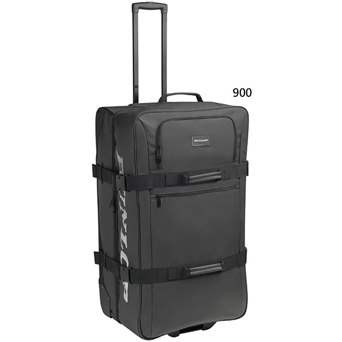 95L ダンロップ メンズ レディース キャスターバッグ ラケット収納可 テニスバッグ 鞄 キャリーバッグ ブラック 黒 送料無料 DUNLOP DTC2110｜スポーツゴリラ