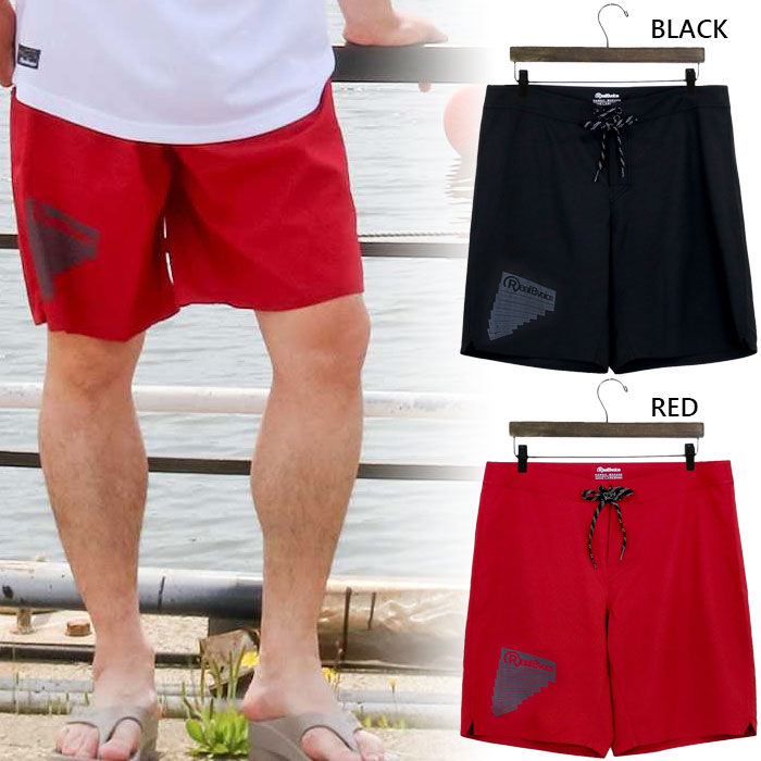リアルビーボイス メンズ レディース WW ストレッチ サーフ トランクス STRETCH SURF TRUNKS カジュアル水着 ブラック 黒 レッド 赤 送料無料 RealBvoice 10511-11998