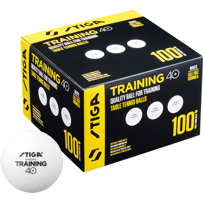 100球入り スティガ メンズ レディース トレーニングボール 40+ TRAINING 40+ 100PCS 卓球用品 練習球 送料無料 STIGA 1110-2710-10J｜スポーツゴリラ
