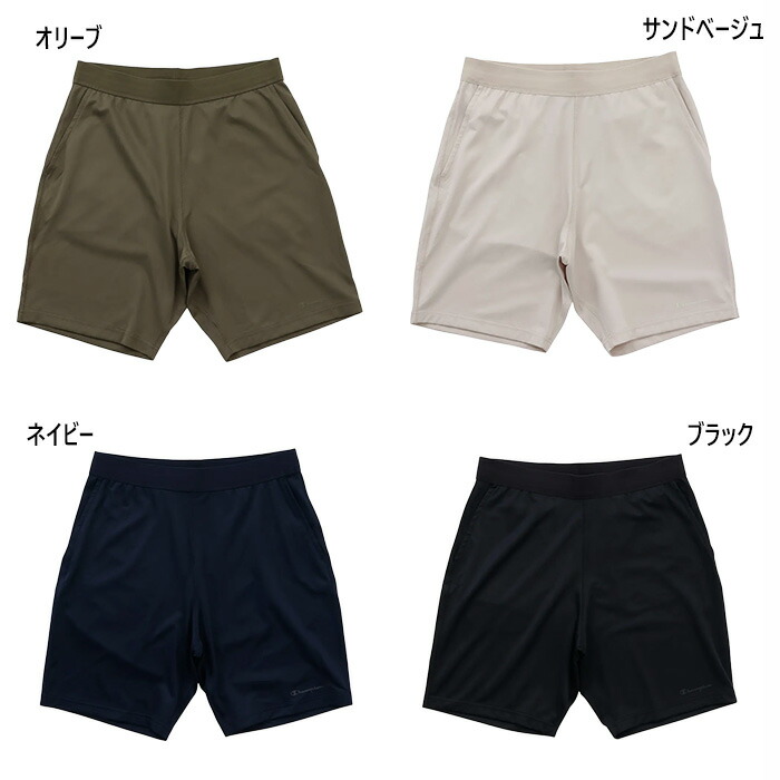 チャンピオン メンズ リカバリーウェア ショーツ フィットネス トレーニングウェア ボトムス ブラック 黒 ネイビー ベージュ カーキ 送料無料 Champion C3-CS590