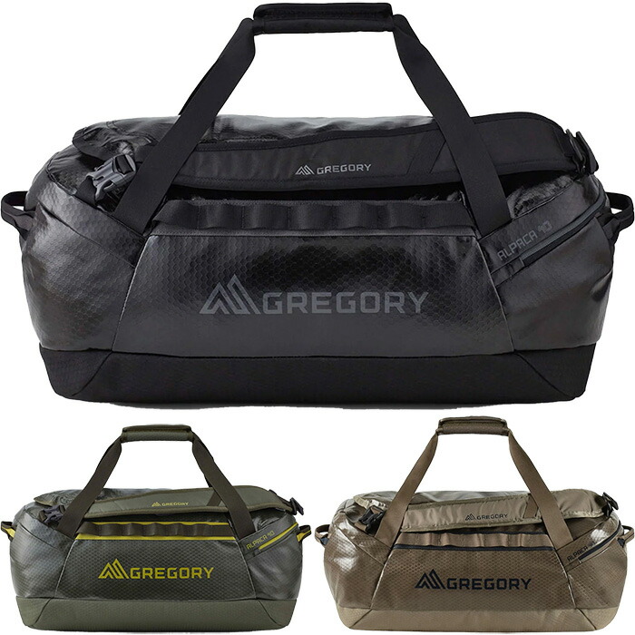 40L グレゴリー メンズ レディース アルパカ40 ALPACA ダッフルバッグ ボストンバッグ 耐水 耐摩耗 ブラック 黒 ブラウン グリーン 茶色 緑 送料無料 GREGORY 1478970413 147897A182 147897A269