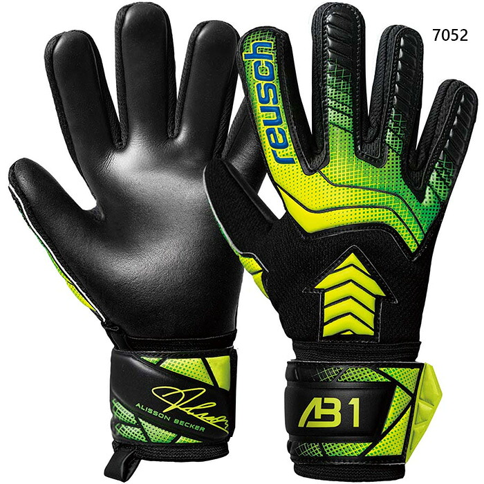 ロイシュ ジュニア キッズ アトラクト AB1 シルバー サッカー ゴールキーパーグローブ GK手袋 アリソン・ベッカー監修 ブラック 黒 送料無料 reusch 5562263
