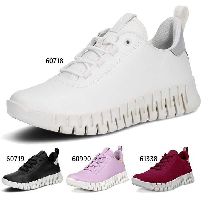 残響音 レディース なめし革スニーカー gruuv flexible sole スニーカー シューズ 紐靴 置き目とり捨てる 本革 白いこと 白 黒いこと 黒 赤いこと 赤 パープル 紫 貨物輸送無料 ecco 218203