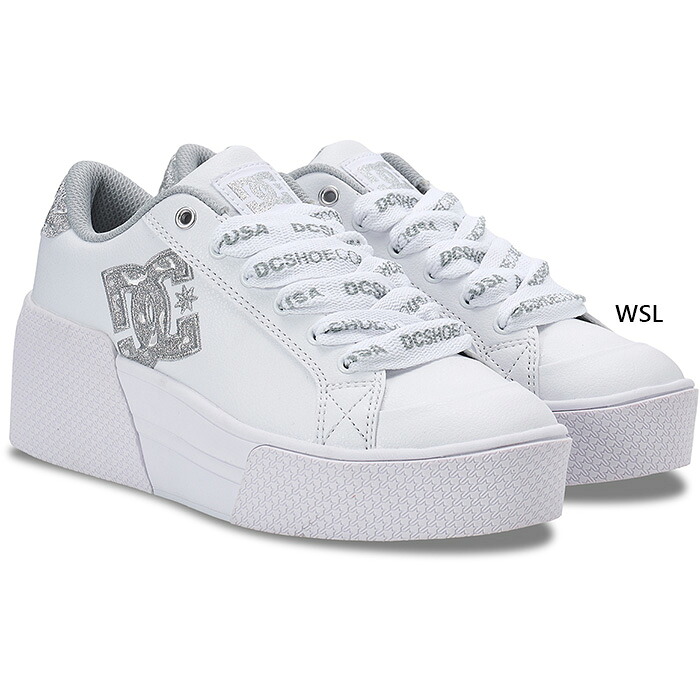 ディーシーシューズ レディース チェルシーライト ウェッジ Ws CHELSEA LITE WEDGE SE スニーカー シューズ 紐靴 白いこと 白 貨物輸送無料 DC SHOES DW261607