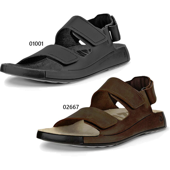 エコー メンズ コズモ メンズ レザー サンダル Cozmo Mens Leather Sandals ストラップ スポーツサンダル ブラック 黒 ブラウン 茶色 送料無料 ecco 500944